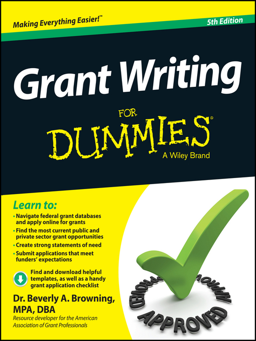 Title details for Grant Writing For Dummies by Beverly A. Browning - Wait list